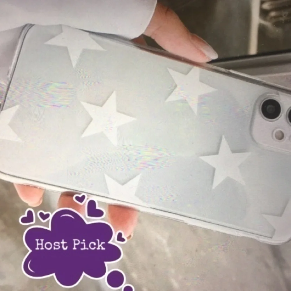 I phone 7p/8p transparent star print case
